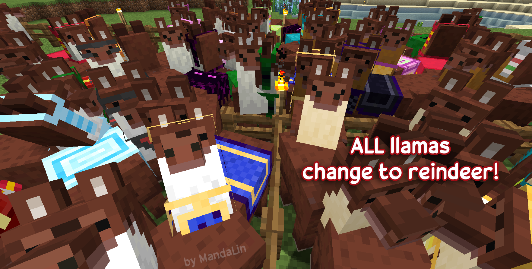 Thumbnail The base texture effects all llamas, so you'll get to enjoy reindeer with lots of different equipment options!