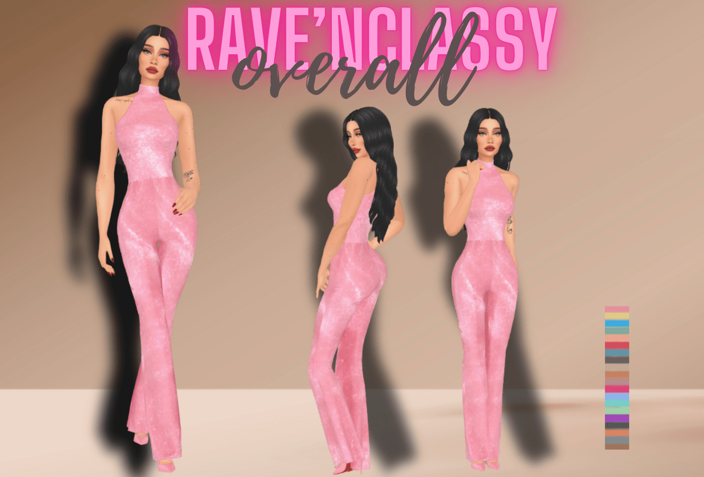 RAVE'N CLASSY OVERALL mesh edited - The Sims 4 Create a Sim - CurseForge