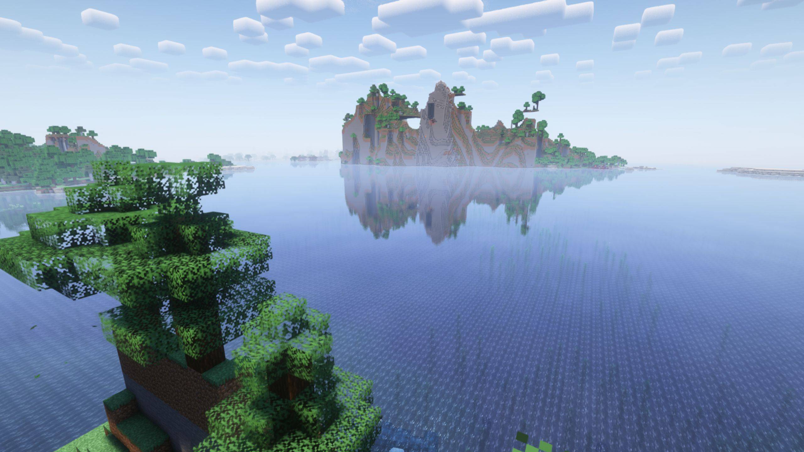 Showcasing how the height of the terrain can still be different even if its close to water