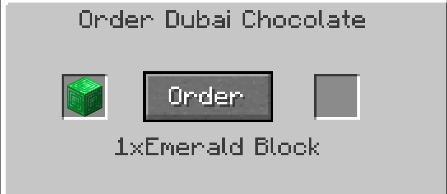 Thumbnail In update 2.0.0 you can order dubai chocolate.