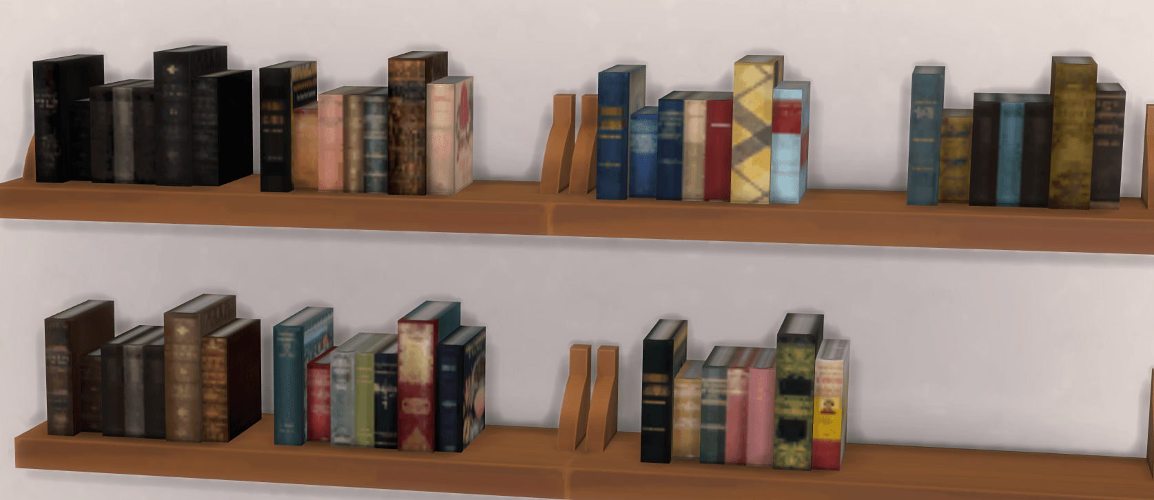 glance at the book spines