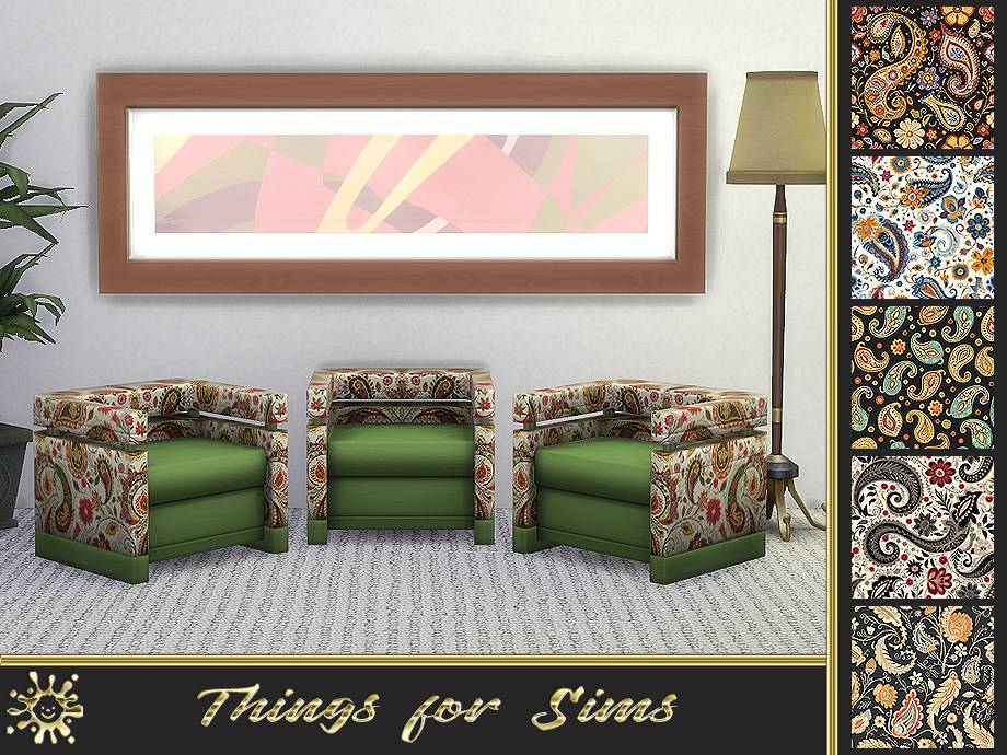 Modern Paisley Armchair - Screenshots - The Sims 4 Build / Buy - CurseForge