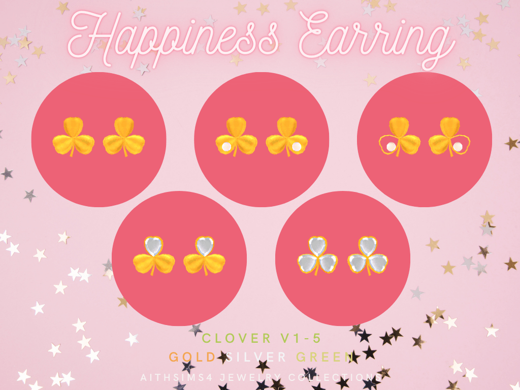 aithsims4 cc -Happiness Earring V1-5