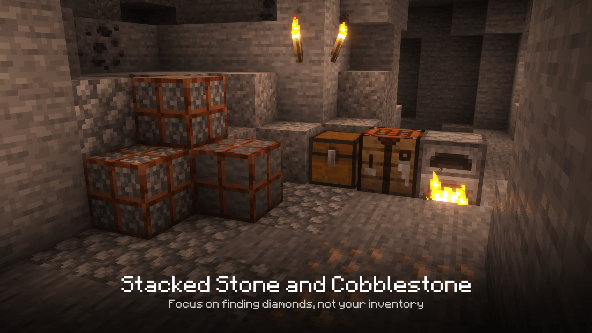 Focus on finding diamonds, not your inventory