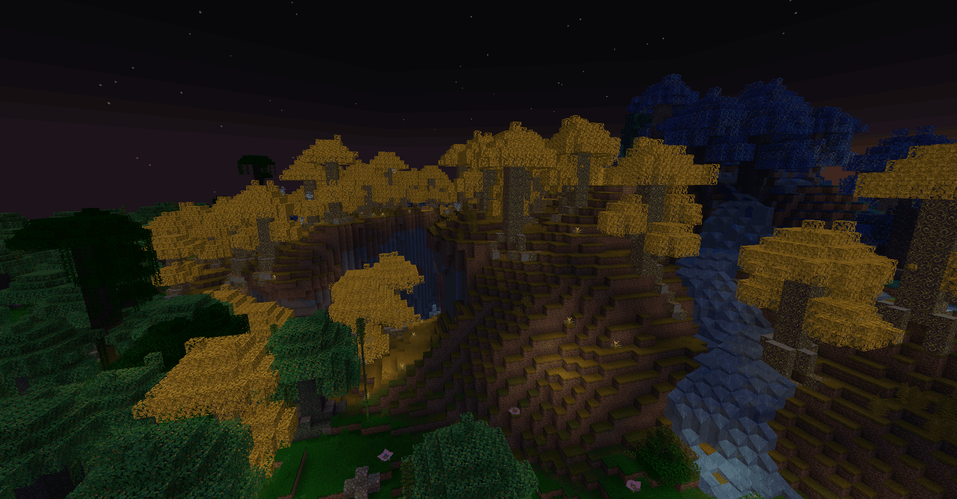 A meeting of three Archwood biomes