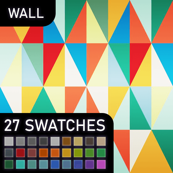 🧱 [ESI] Vintage Triangle Wallpaper | Wall - Gallery - The Sims 4 Build ...