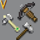 Thumbnail Crossbow, iron axe, iron hammer with interchanged parts. All bow variants now correctly display their material type!
