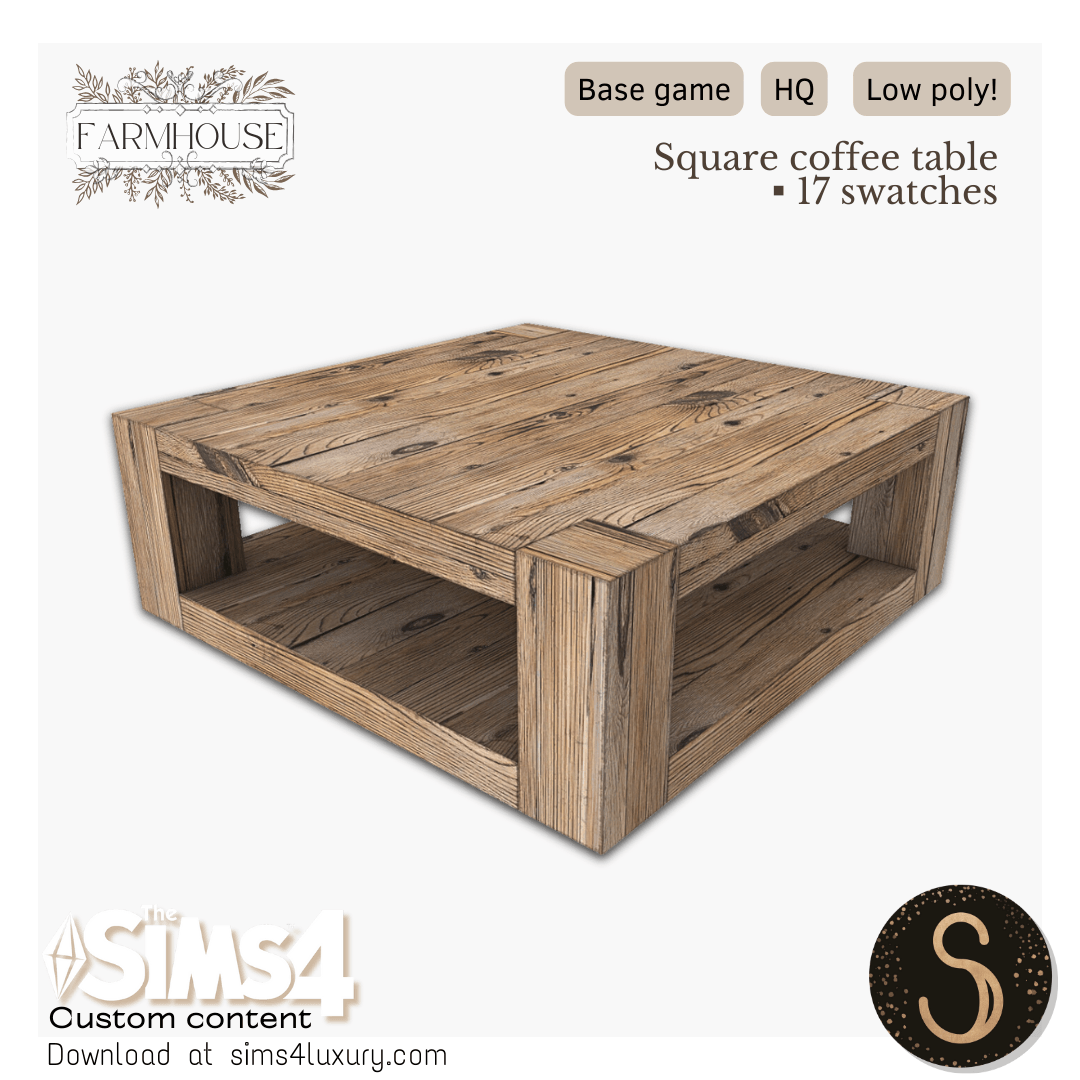 Farmhouse 2024 - Square coffee table
