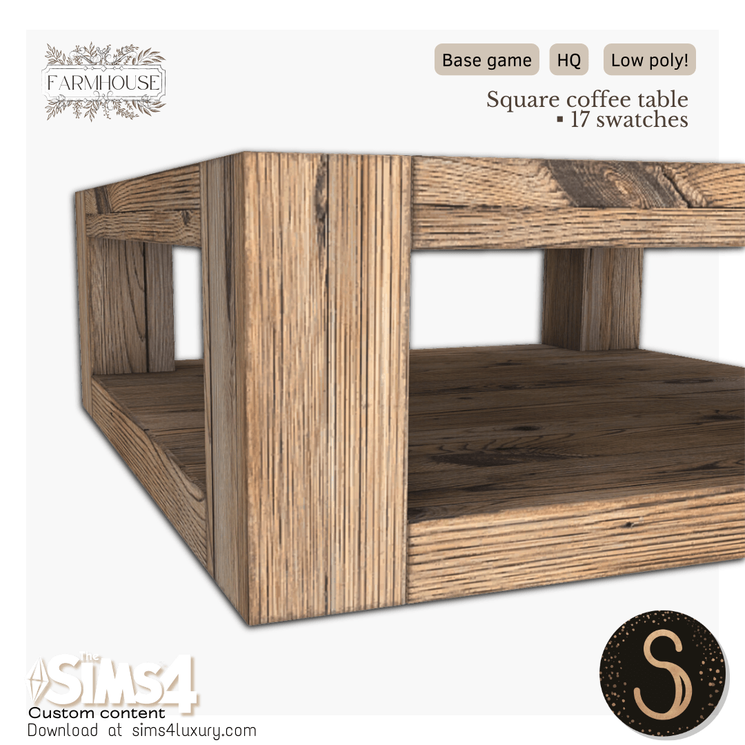 Farmhouse 2024 - Square coffee table