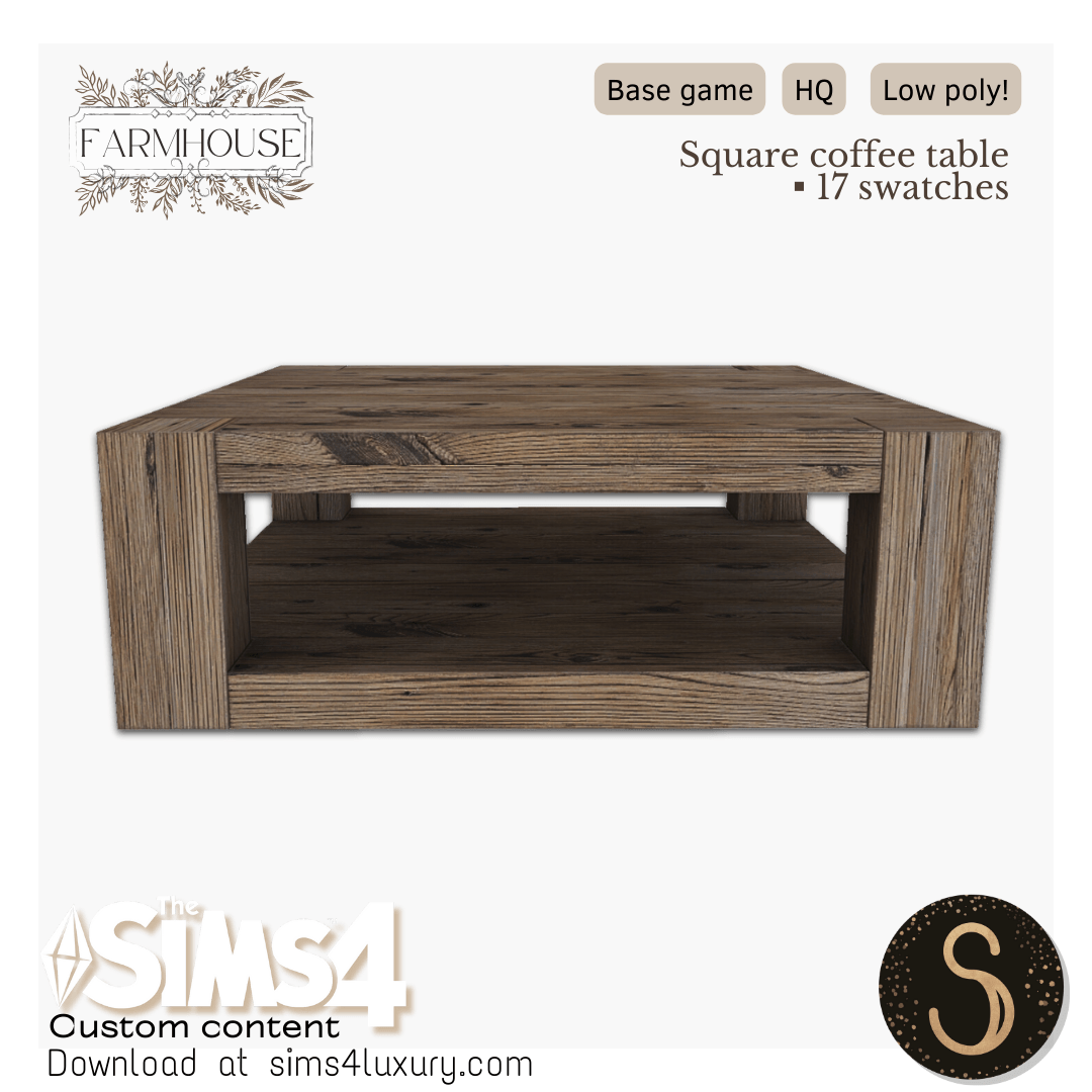 Farmhouse 2024 - Square coffee table