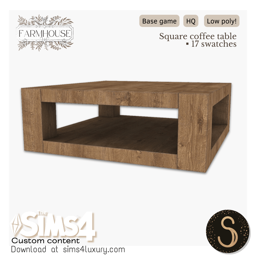 Farmhouse 2024 - Square coffee table