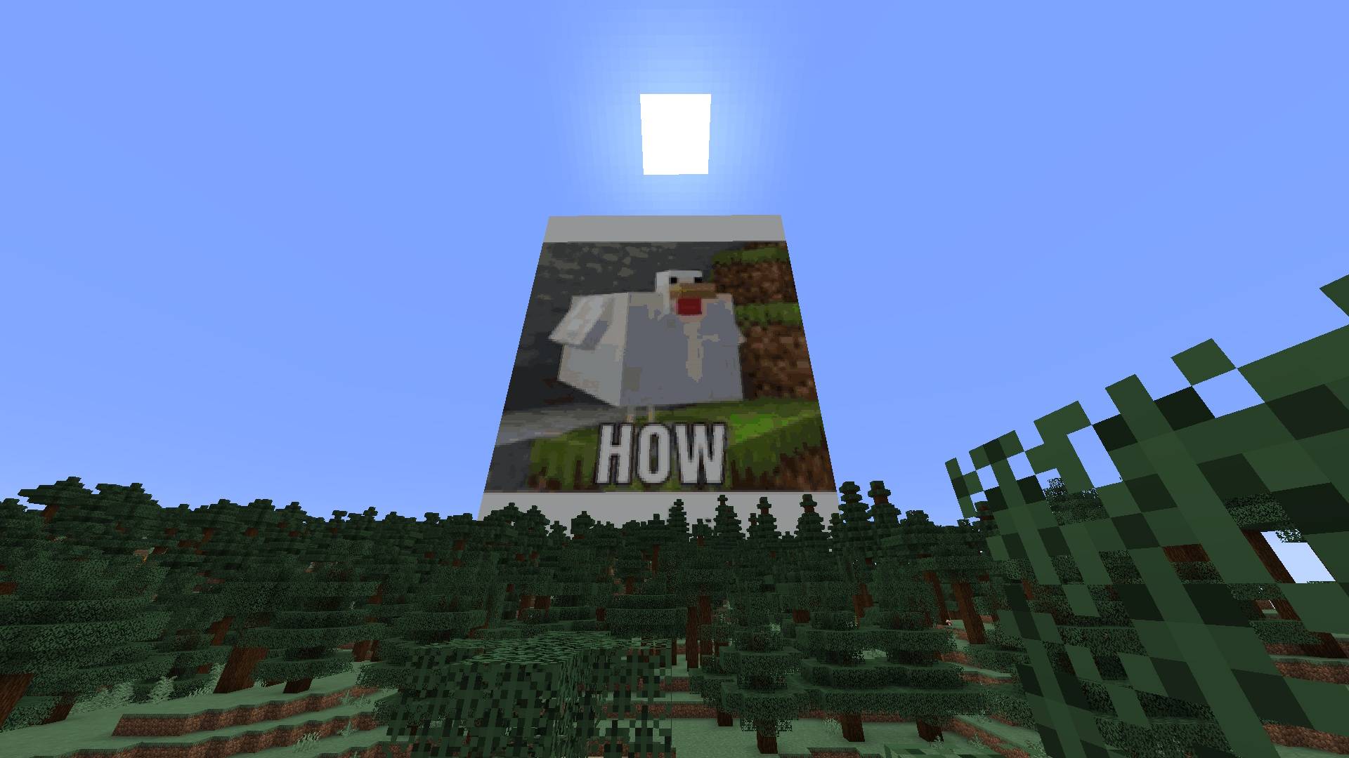 Put memes as big posters in your minecraft world super easily