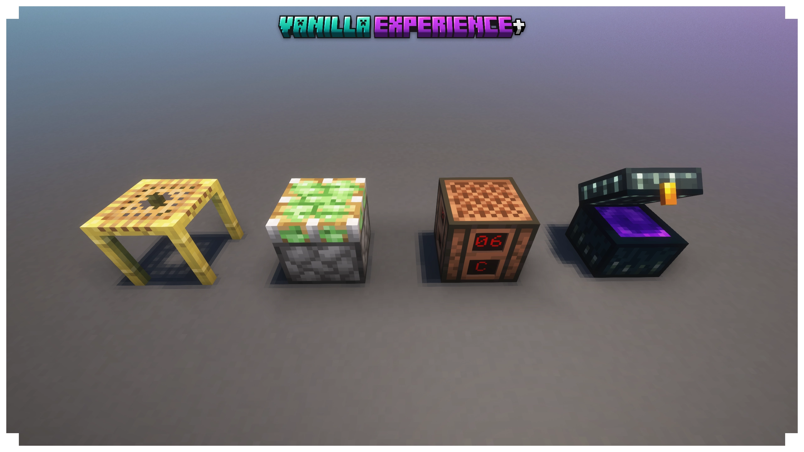 Transparent Scaffolding & Sticky Piston Sides & Visual Note Block Pitch & Animated Ender Chest