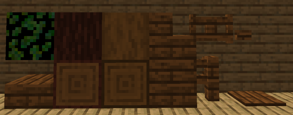 Thumbnail Pine tree materials and wood, planned to be found in structures and trades only, not avaiable to plant like other trees, its usage in the mod may be removed or stay for the use in ships.