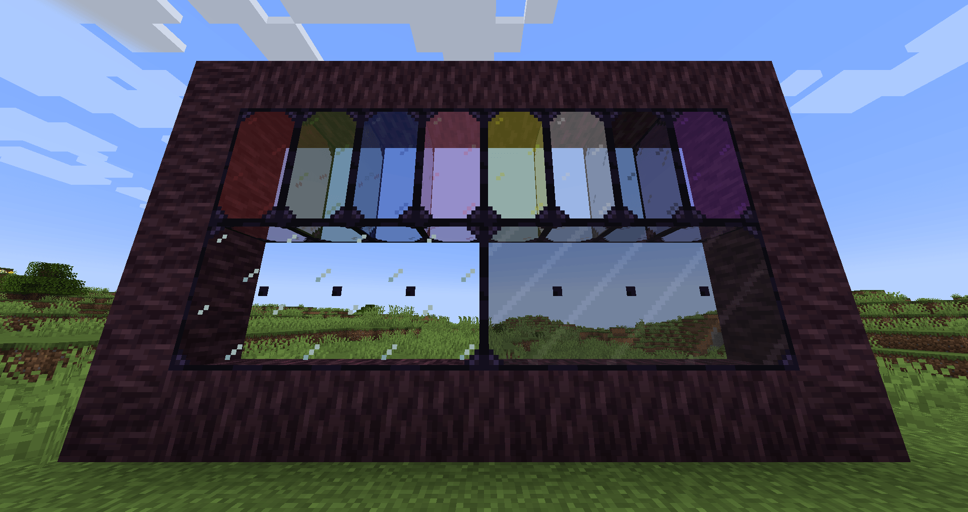 Thumbnail If you have Fusion installed, the armored glass blocks will support connected textures.