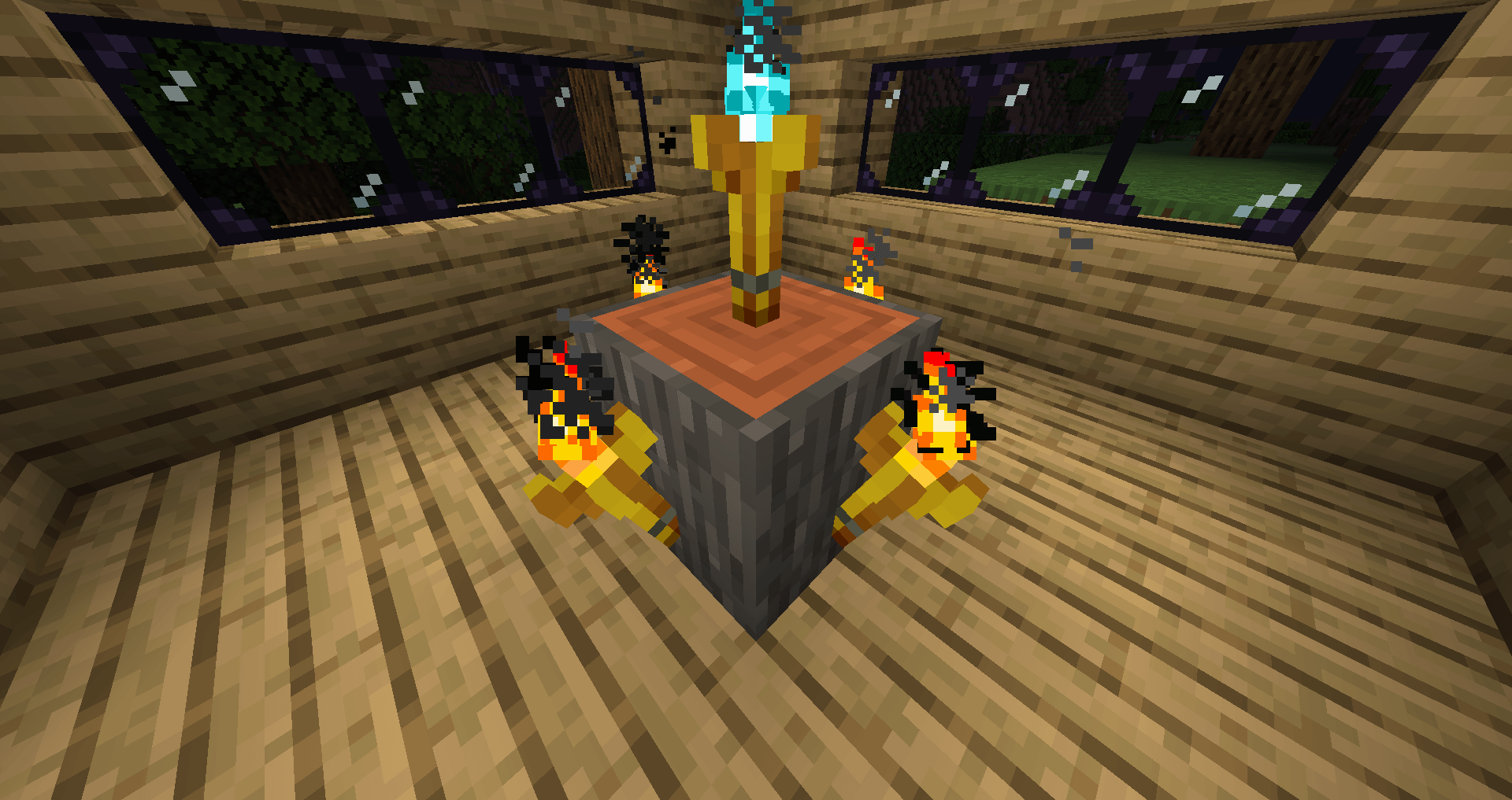 Thumbnail The annealed golden torch (with its soul variants) are themselves variants to the normal golden torches. Due to their size their hitboxes are slightly bigger as well.