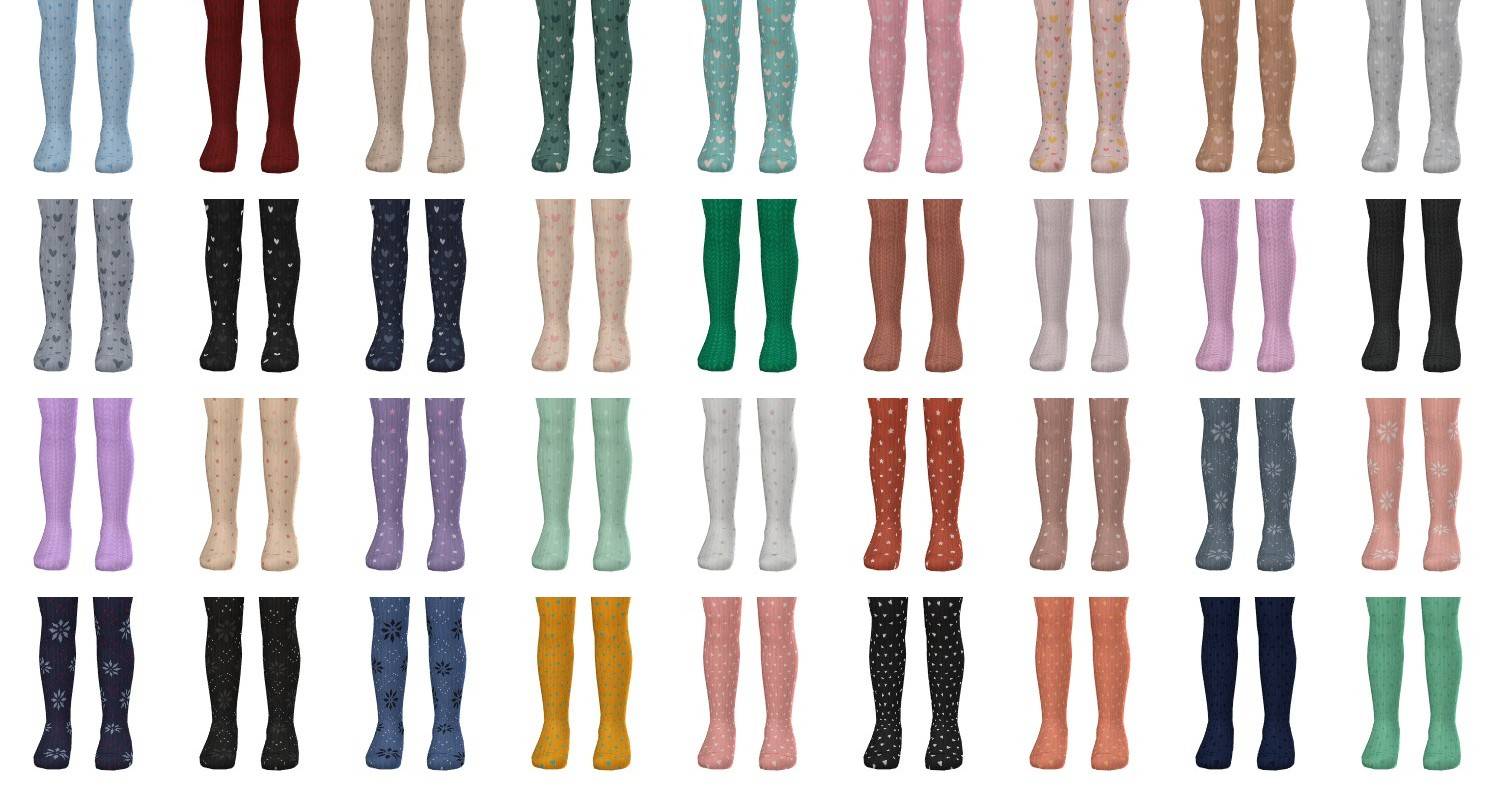 RIB KNIT TIGHTS - kids tights - Gallery - The Sims 4 Create a Sim ...