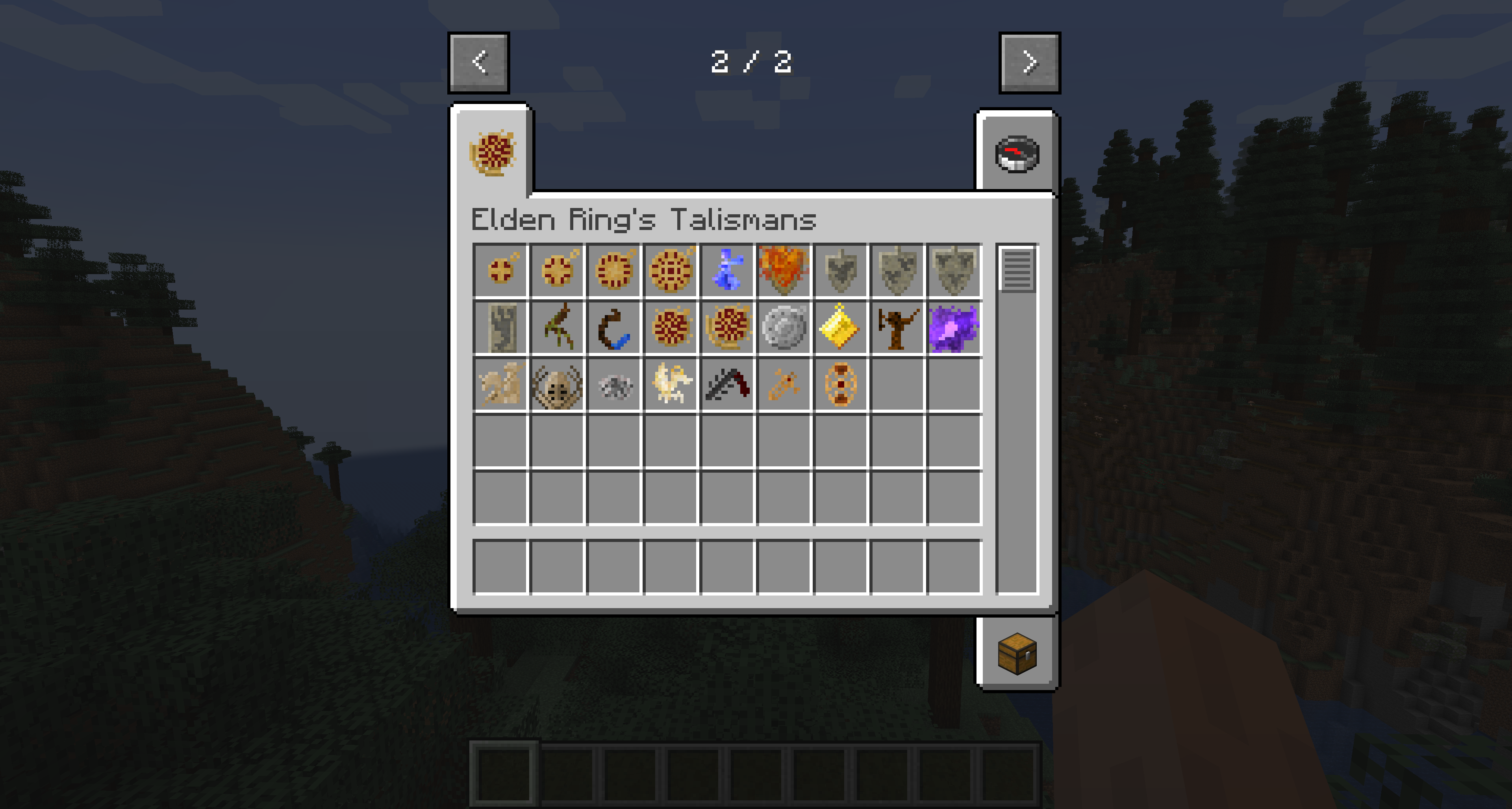 Example of talisman placement