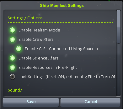 Settings Window