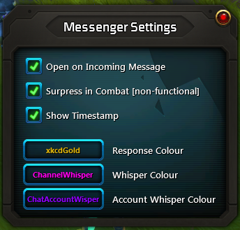 EzMessenger Options