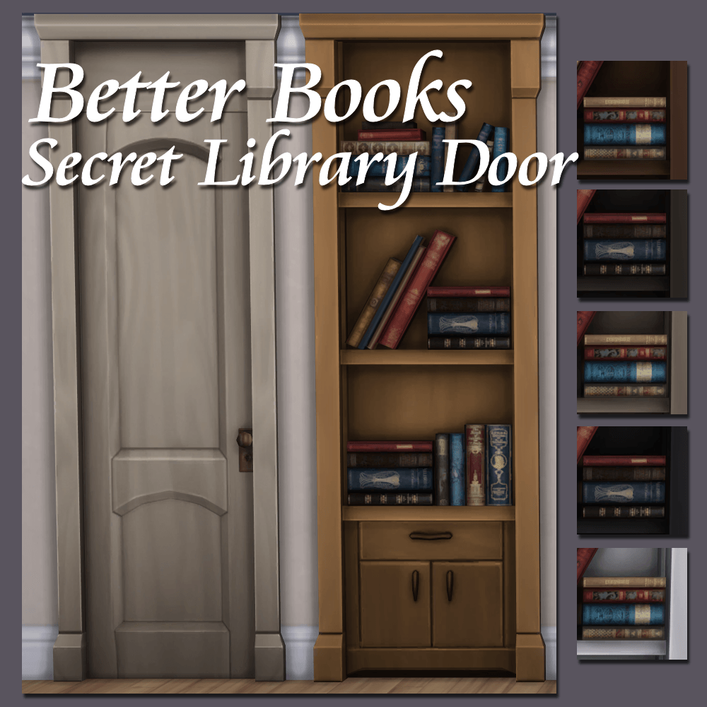 Shows visible door, disguised door, and all the different wood stains available in this sampler