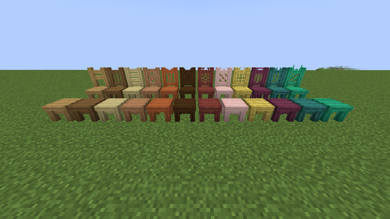 Thumbnail All 12 types of chairs and stools (on the 1.3.0 version)