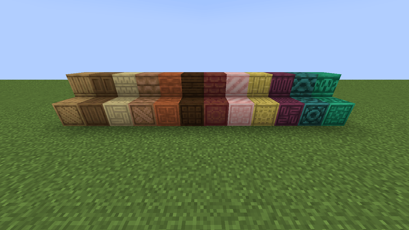 Thumbnail All 12 types of carved wood planks (on the 1.3.0 version)
