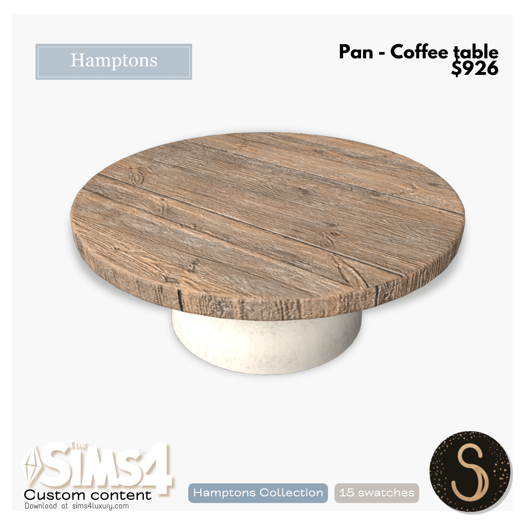 Sims4Luxury - Hamptons 2024 - Pan - Coffee table