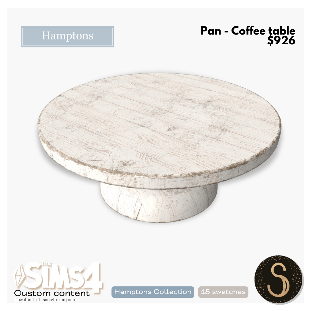 Sims4Luxury - Hamptons 2024 - Pan - Coffee table