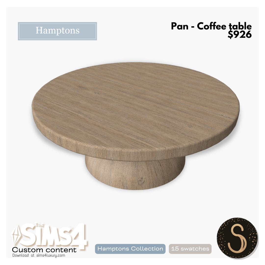 Sims4Luxury - Hamptons 2024 - Pan - Coffee table