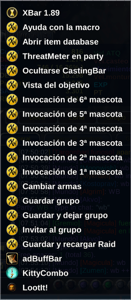 Bonus menu
