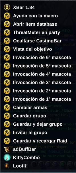 Bonus menu
