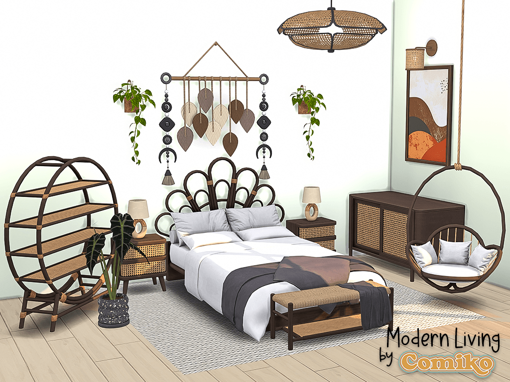 Comiko - Boho Bedroom Set - Gallery - The Sims 4 Build / Buy - CurseForge
