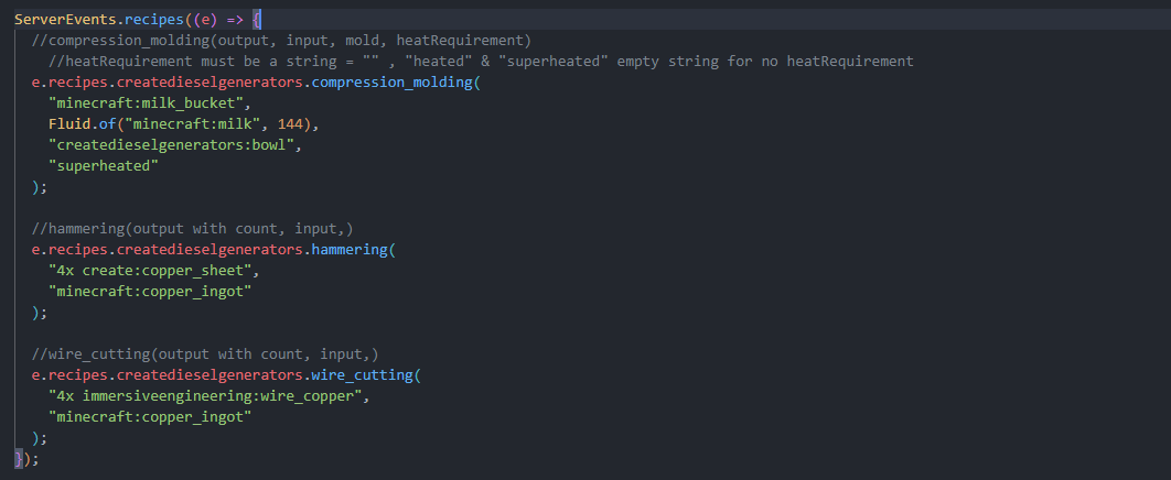 v1.2.0 Syntax new supported recipe Types