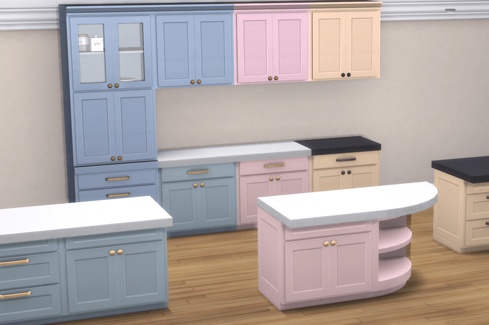 Thumbnail More pastel shades, NOTE: This was taken before the white countertop upgrade, when testing it, the countertops looked white under lots of lighting, but looked quite grey without direct light (now fixed)