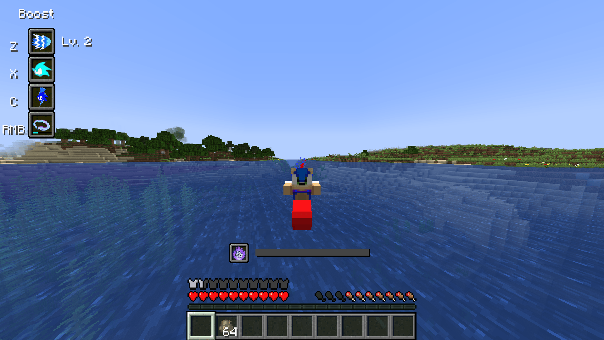 Thumbnail Using Boost Lv. 2(Super Peelout), to Run over water