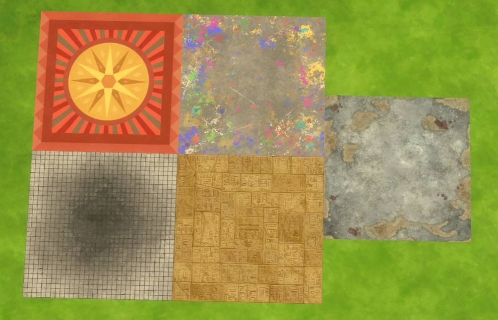 Thumbnail All nonseamless stone tiles (rugs) - Circus Flooring, Old Stone-Tile Flooring, Paintball Flooring, Pyramid Tile and Ramshackle Flooring