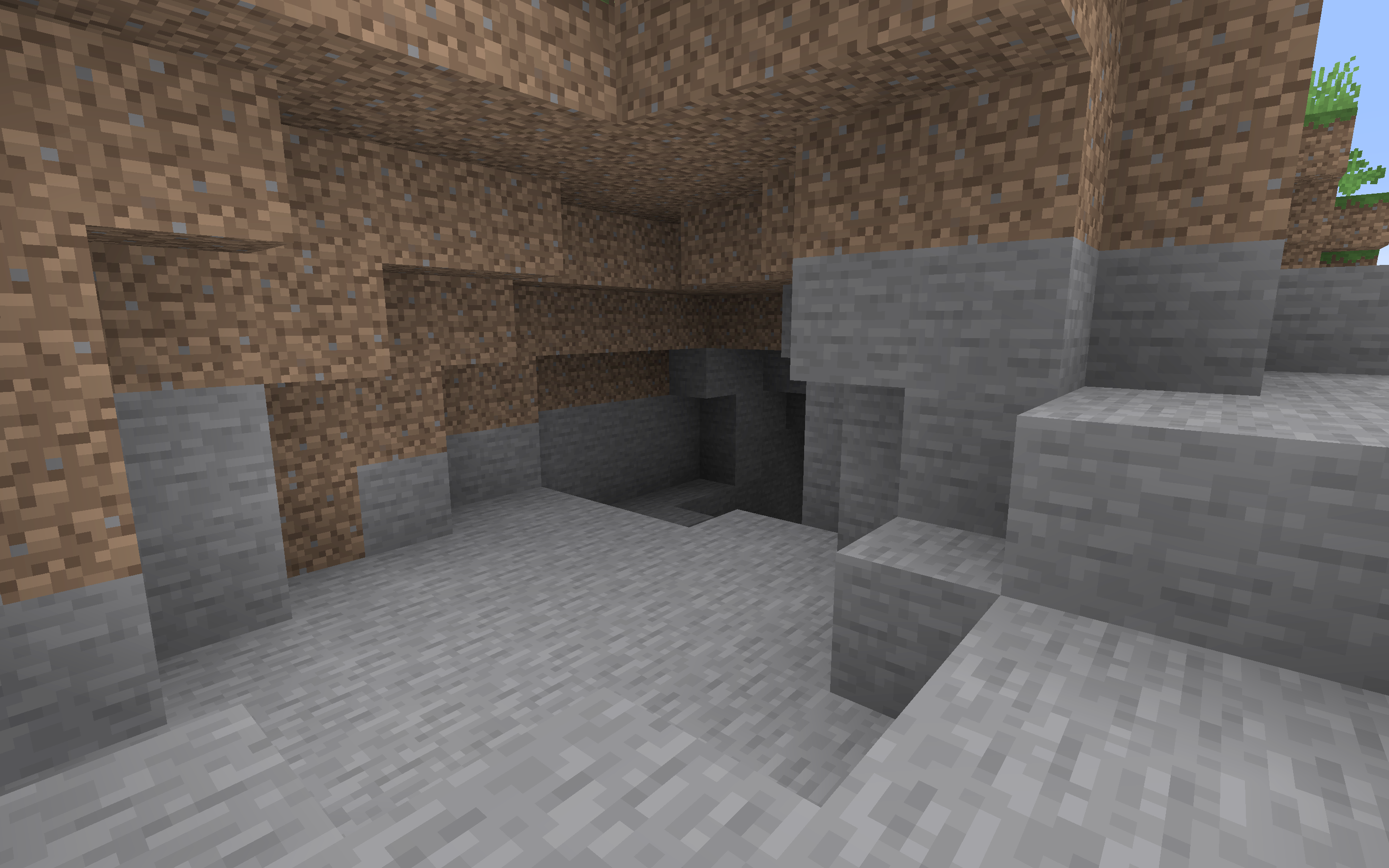 Thumbnail A dark cave entrance yawns open in the hillside, its jagged edges and shadowy depths inviting curiosity—and caution. Deep within a shadowy cave, dimly lit by faintly glowing ores, unseen eyes study the surface from the darkness.