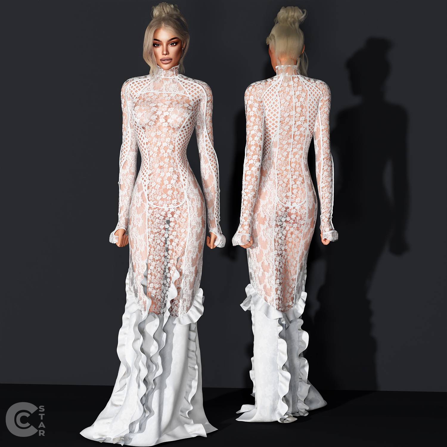 Bridal Sheer Lace Dress - Files - The Sims 4 Create a Sim - CurseForge Bridal Sheer Lace Dress - Files - The Sims 4 Create a Sim - CurseForge