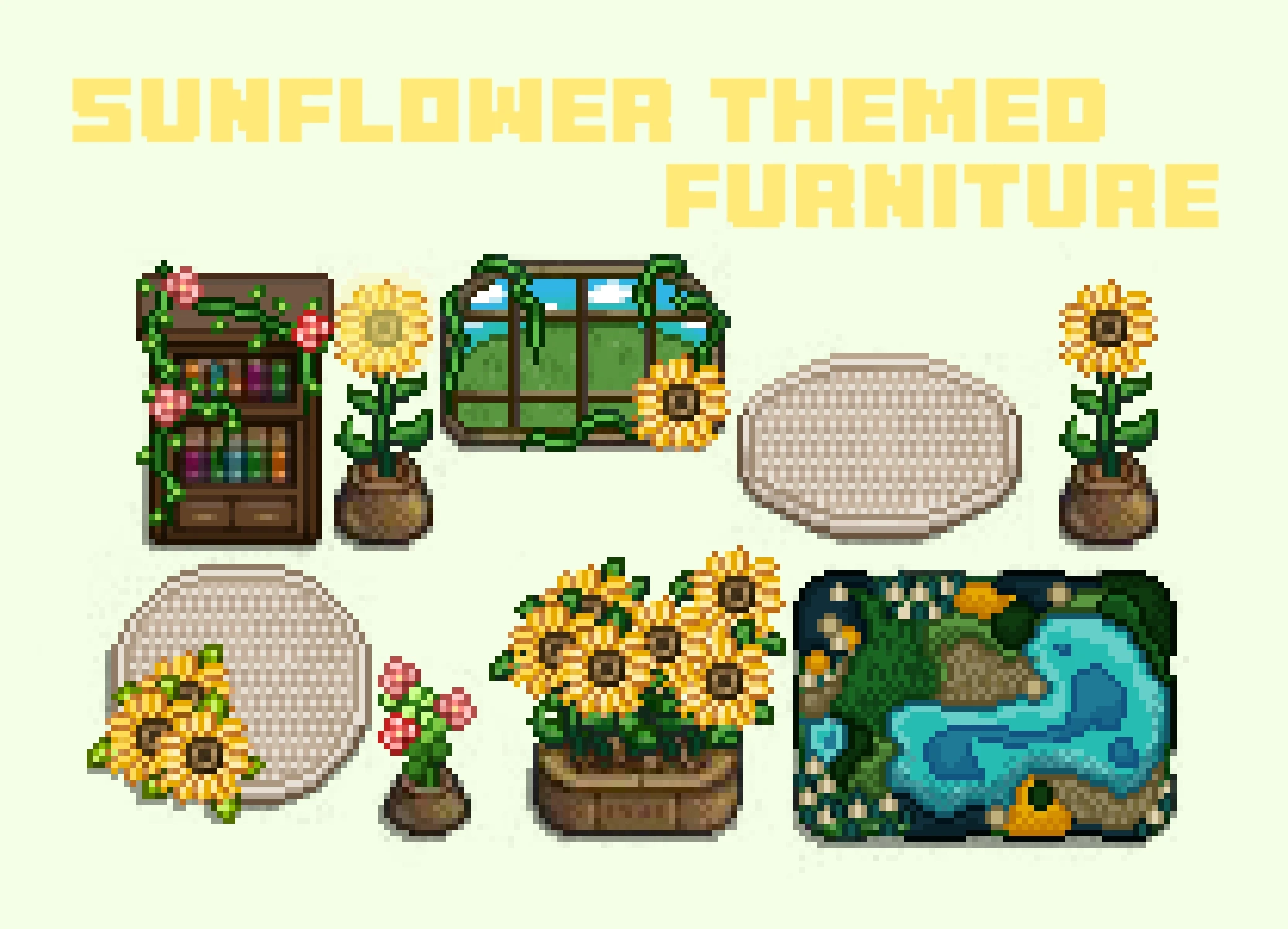 Sunflower-themed furniture