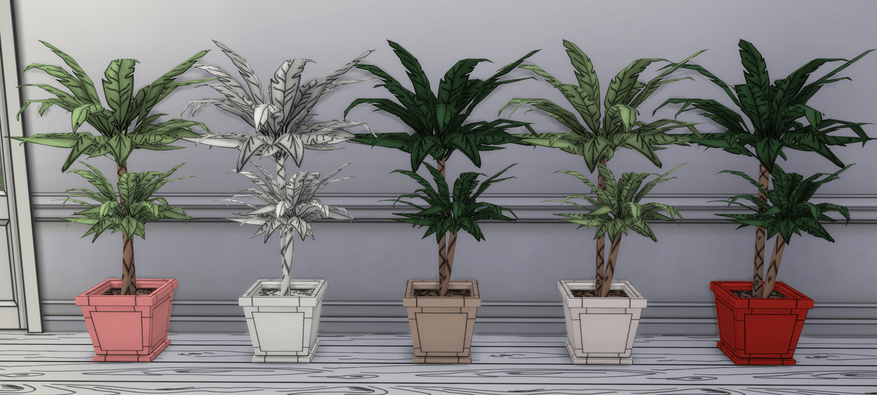 5 different plant options