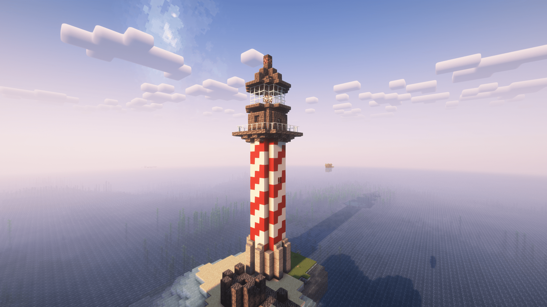 Thumbnail 🌊 A lone lighthouse watching over the seas — one of many hand-built structures enhancing your world with immersive beauty, all while staying true to vanilla vibes.