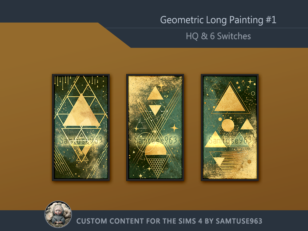 HQ Geometric Long Painting #1 Extra D Samtuse963
