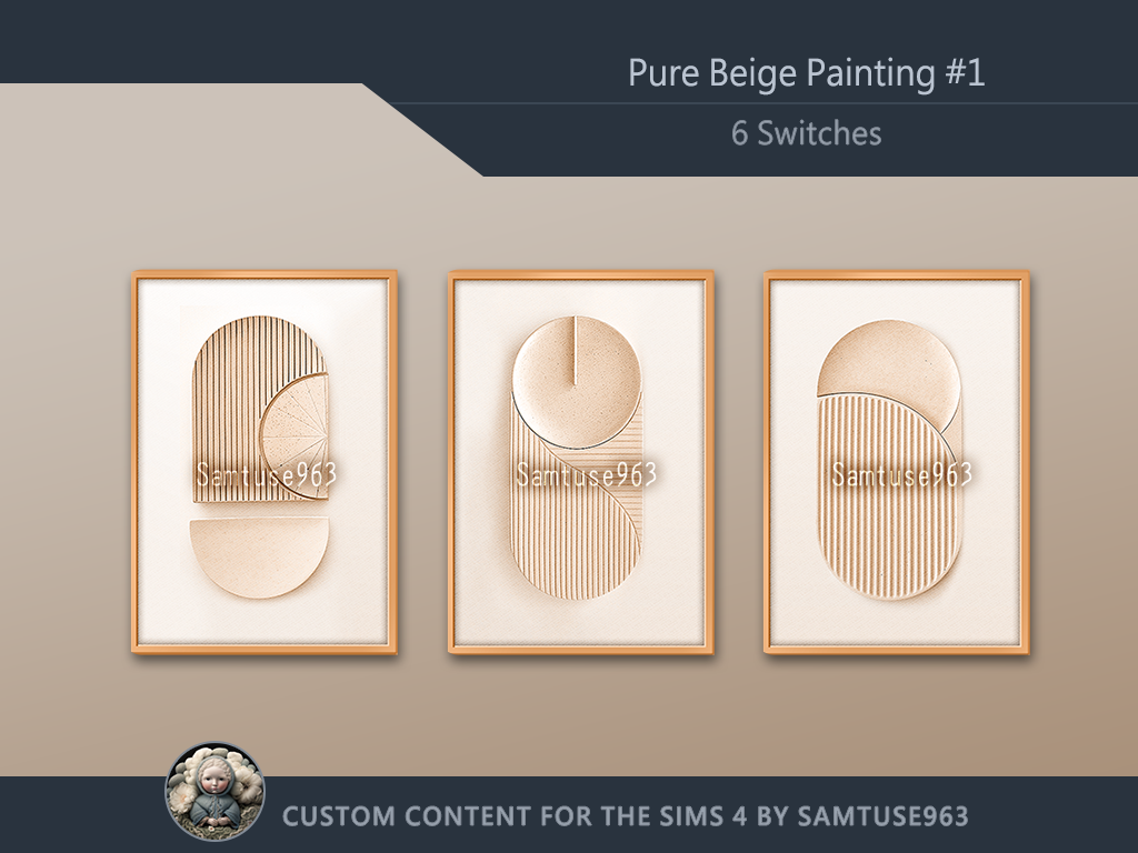 Pure Beige Painting #1 Extra A Samtuse963