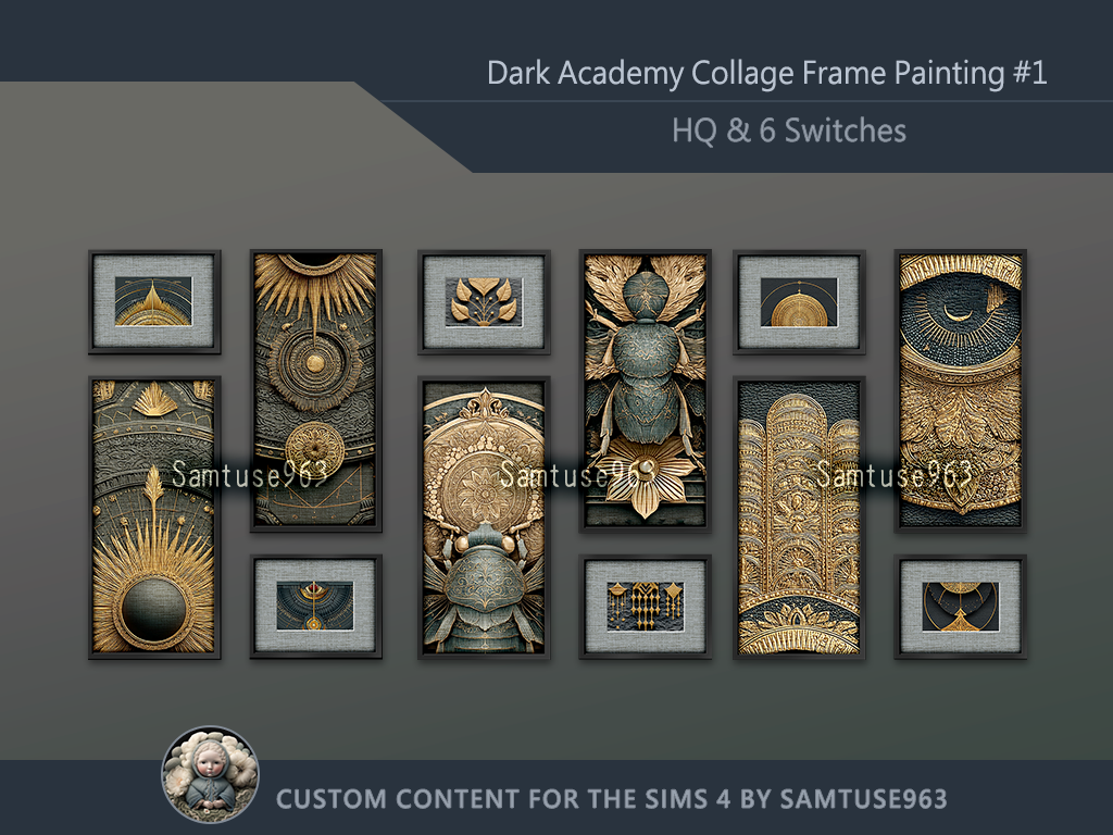 HQ Dark Academy Collage Frame Painting #1 Sellable Samtuse963