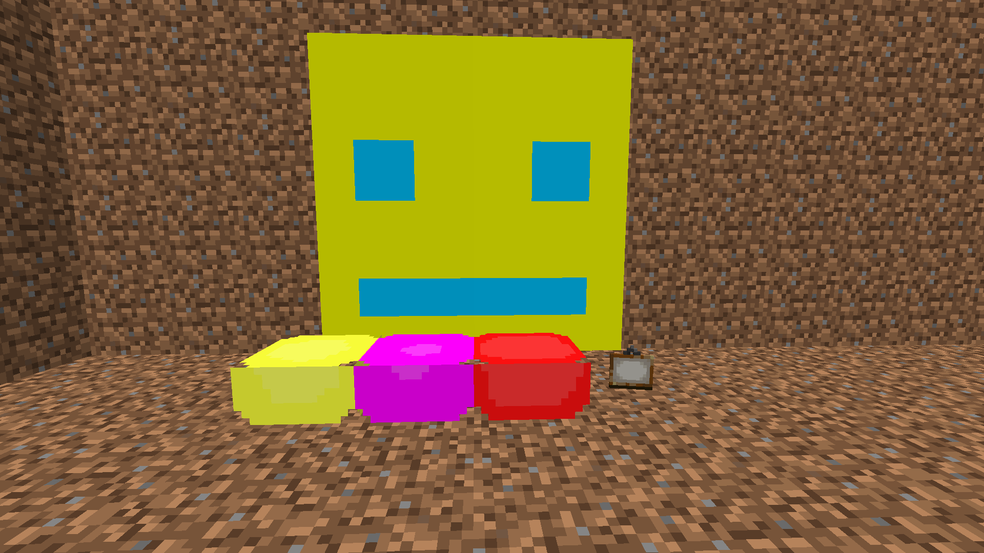 Thumbnail shows the geometry dash painting and 3 pads