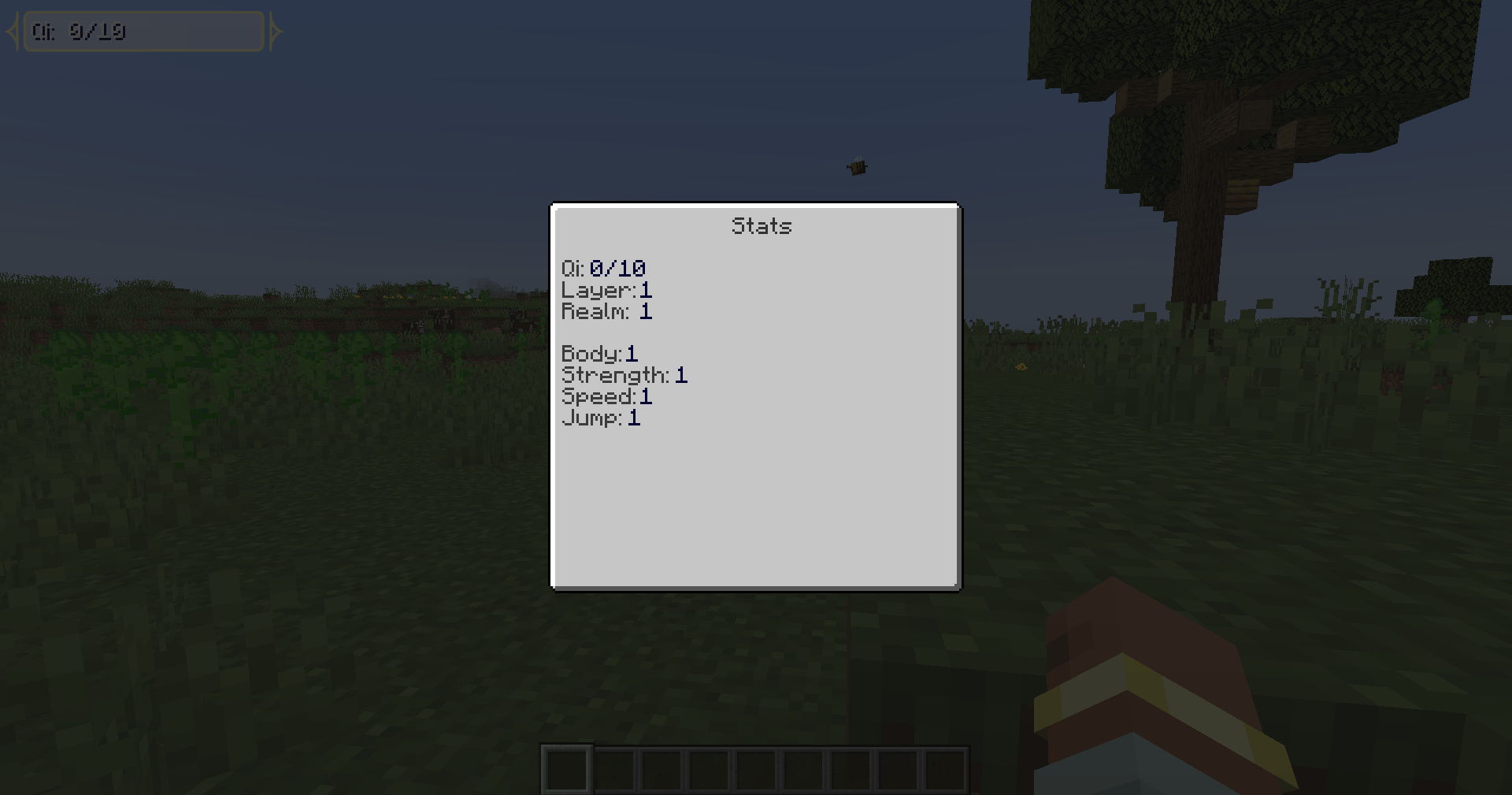 Thumbnail Stats Screen - A basic stats screen for now, mainly to see what realm/layer you are on, press V to access it! (Or change the keybind if needed)