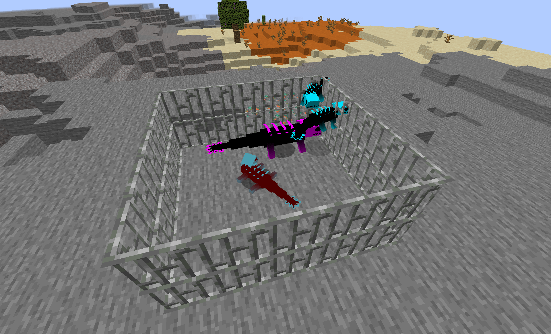 Thumbnail Blue Lizards Ganging up on Pink Lizard.png