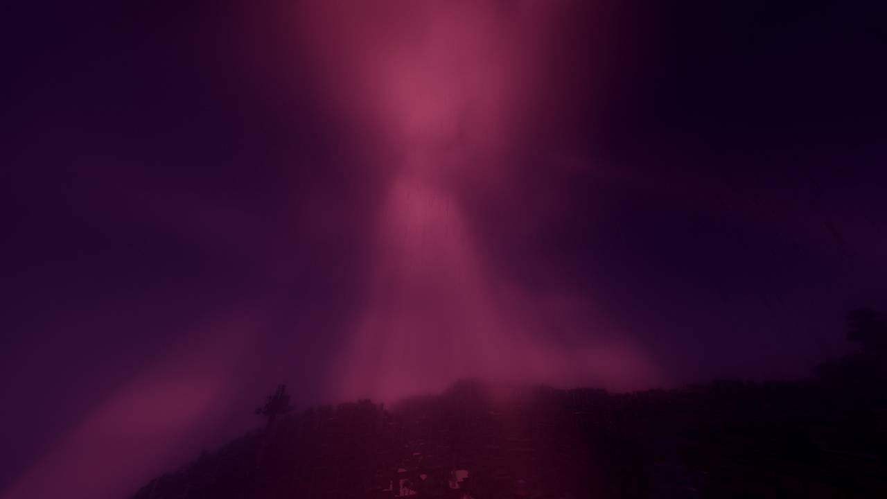 Thumbnail Night Time: Spooklementary: Dark Red
Night Time: Bliss Shaders: Dark Purple/Pink
Night Time Cursed Fog: Normal.