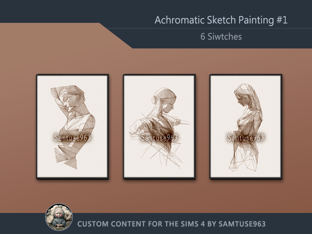 
Achromatic Sketch Painting #1 Sellable Extra A Samtuse963